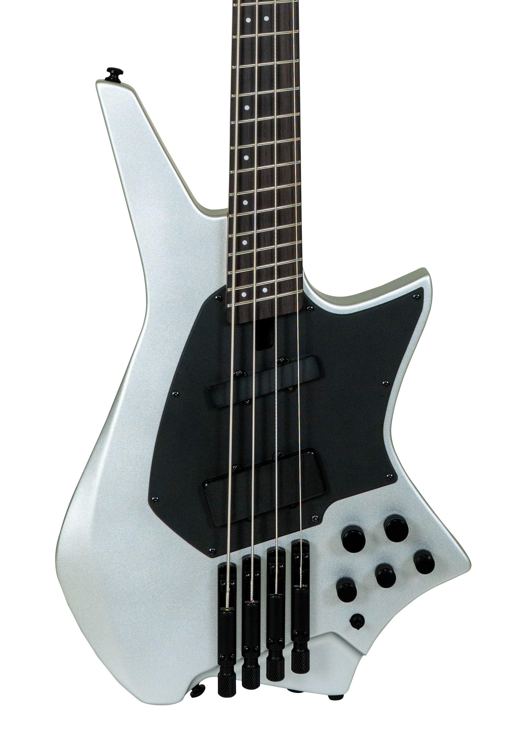 Hils HZB4 Headless Bass Guitar in Satin Silver - Andertons Music Co.